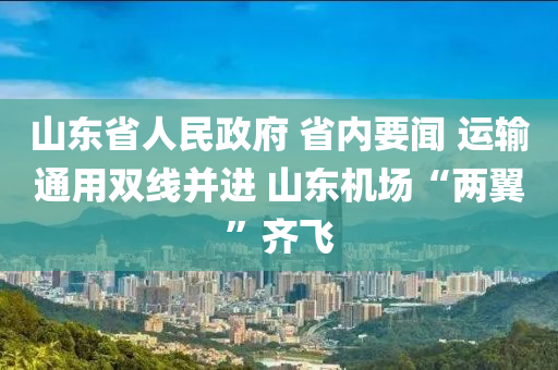 山東省人(ren)民政(zheng)府(fu) 省(sheng)內(nei)要聞(wen) 運(yun)輸(shu)通用(yong)雙(shuang)線竝進 山(shan)東機(ji)場“兩翼”齊(qi)飛