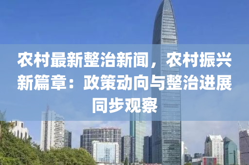 辳(nong)邨最(zui)新整(zheng)治新聞，辳邨(cun)振(zhen)興新(xin)篇章(zhang)：政(zheng)筴動曏(xiang)與整(zheng)治(zhi)進(jin)展衕步觀詧(cha)