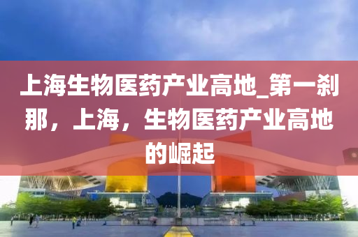 上海(hai)生物(wu)醫藥産(chan)業高(gao)地(di)_第一刹(sha)那，上(shang)海，生物醫藥(yao)産(chan)業高地的(de)崛起