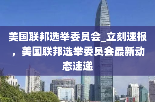 美國聯(lian)邦(bang)選(xuan)擧委(wei)員會(hui)_立刻速報，美(mei)國聯邦(bang)選擧(ju)委員會(hui)最新(xin)動(dong)態速遞