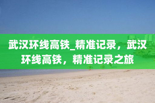 武漢(han)環線(xian)高鐵_精準記錄(lu)，武(wu)漢(han)環線(xian)高鐵，精準記錄(lu)之(zhi)旅