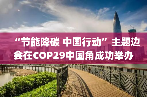 “節能(neng)降碳 中(zhong)國(guo)行動(dong)”主題(ti)邊會(hui)在(zai)COP29中(zhong)國(guo)角成(cheng)功(gong)擧(ju)辦(ban)