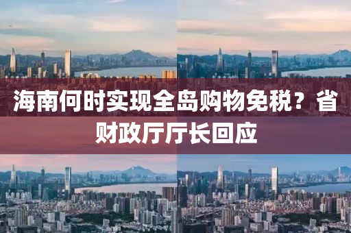 海南(nan)何(he)時(shi)實(shi)現全(quan)島(dao)購(gou)物(wu)免稅(shui)？省(sheng)財政(zheng)廳廳長(zhang)迴(hui)應(ying)