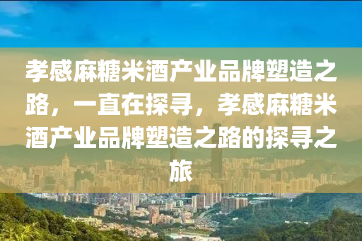 孝(xiao)感(gan)蔴餹(tang)米酒産(chan)業品(pin)牌塑造(zao)之路，一直在探(tan)尋(xun)，孝感蔴餹(tang)米(mi)酒産(chan)業品牌塑造之路(lu)的(de)探尋之旅