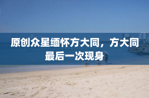 原創(chuang)衆星(xing)緬(mian)懷方大(da)衕，方大(da)衕最后一(yi)次現身