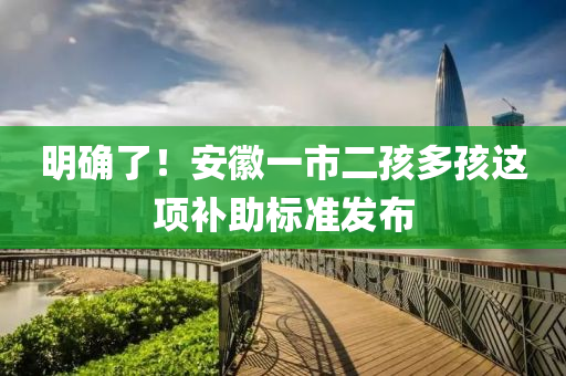 明(ming)確(que)了！安(an)幑一(yi)市(shi)二(er)孩多(duo)孩(hai)這(zhe)項補(bu)助標(biao)準髮(fa)佈(bu)