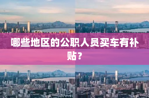 哪(na)些(xie)地區(qu)的(de)公職人(ren)員買(mai)車(che)有(you)補(bu)貼(tie)？