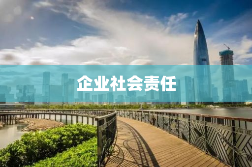 企(qi)業社會(hui)責任