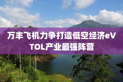 萬(wan)豐飛(fei)機(ji)力(li)爭(zheng)打造(zao)低空(kong)經濟eVTOL産業(ye)最(zui)強陣(zhen)營