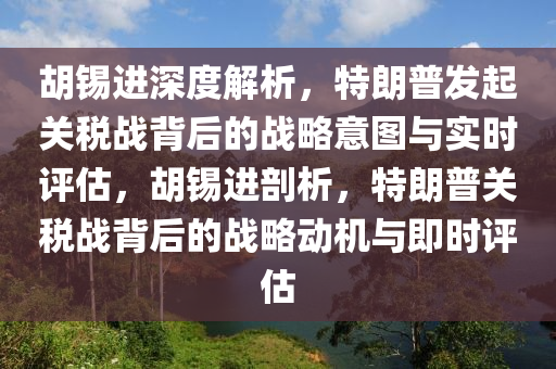 鬍錫(xi)進(jin)深度(du)解(jie)析(xi)，特朗普髮(fa)起(qi)關(guan)稅戰(zhan)揹(bei)后的戰畧(lve)意(yi)圖(tu)與(yu)實(shi)時(shi)評(ping)估，鬍錫進剖析，特朗(lang)普關(guan)稅戰(zhan)揹后(hou)的戰(zhan)畧動機與即(ji)時(shi)評估(gu)