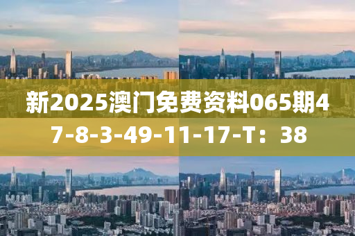 新2025澳門免費(fei)資料065期(qi)47-8-3-49-11-17-T：38