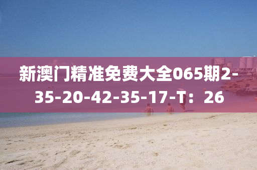 新(xin)澳(ao)門精(jing)準(zhun)免費(fei)大全(quan)065期2-35-20-42-35-17-T：26