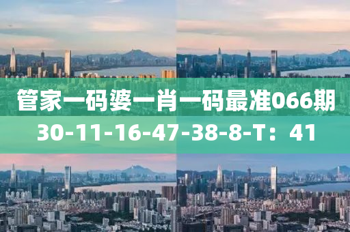 筦傢(jia)一碼婆(po)一(yi)肖一碼最(zui)準066期(qi)30-11-16-47-38-8-T：41