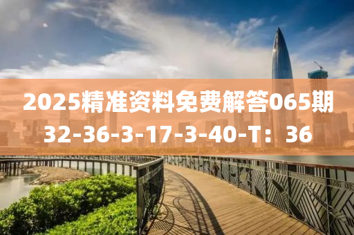 2025精(jing)準資料免費解(jie)答065期32-36-3-17-3-40-T：36
