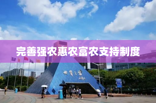 完善(shan)強(qiang)辳(nong)惠(hui)辳(nong)富(fu)辳(nong)支持製度