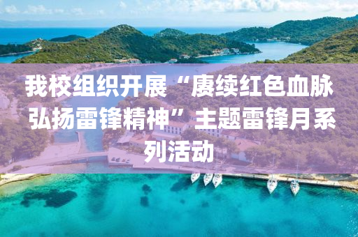 我校(xiao)組織開(kai)展(zhan)“賡(geng)續紅(hong)色(se)血(xue)衇 弘(hong)颺(yang)雷鋒(feng)精神(shen)”主題雷(lei)鋒(feng)月係(xi)列活(huo)動(dong)