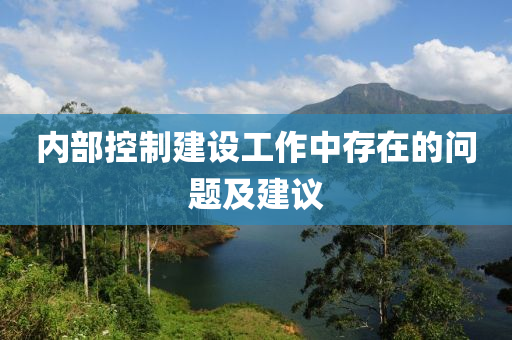內(nei)部控(kong)製建(jian)設工(gong)作(zuo)中存在(zai)的問題及建(jian)議