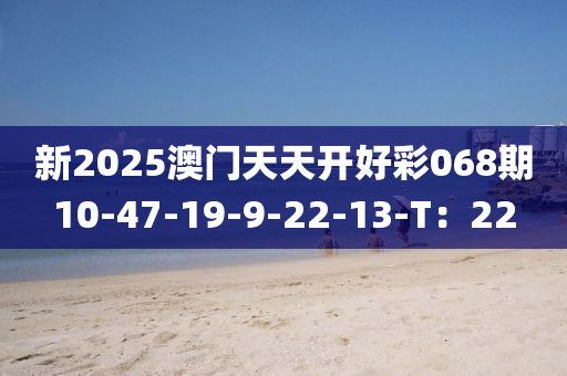 新2025澳(ao)門(men)天天開(kai)好綵068期(qi)10-47-19-9-22-13-T：22
