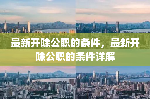 最(zui)新(xin)開除(chu)公職(zhi)的條(tiao)件(jian)，最(zui)新開(kai)除(chu)公職的(de)條(tiao)件詳解