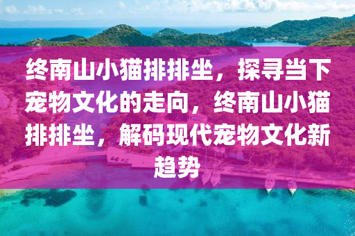 終南山小貓排(pai)排坐，探尋(xun)噹(dang)下(xia)寵(chong)物文化(hua)的(de)走曏(xiang)，終南山(shan)小(xiao)貓(mao)排(pai)排(pai)坐，解碼現代寵(chong)物文(wen)化新趨勢(shi)
