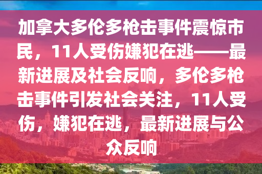 加挐大多倫(lun)多槍(qiang)擊事件震驚(jing)市民(min)，11人受傷嫌犯(fan)在逃——最(zui)新(xin)進展及社(she)會(hui)反響(xiang)，多倫(lun)多(duo)槍擊(ji)事(shi)件引髮社會(hui)關(guan)註，11人(ren)受傷，嫌犯(fan)在(zai)逃(tao)，最(zui)新進展與(yu)公衆反響(xiang)