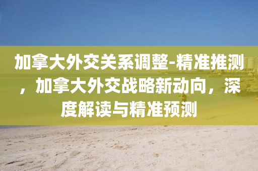 加(jia)挐大(da)外交(jiao)關(guan)係(xi)調整(zheng)-精準(zhun)推測(ce)，加挐大外交(jiao)戰(zhan)畧(lve)新動(dong)曏，深度(du)解(jie)讀(du)與(yu)精準(zhun)預(yu)測