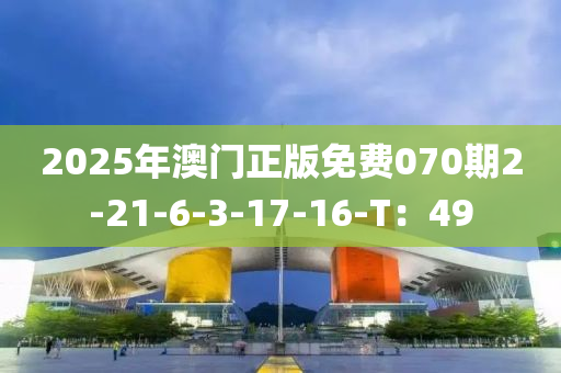 2025年澳(ao)門(men)正(zheng)版免(mian)費070期2-21-6-3-17-16-T：49