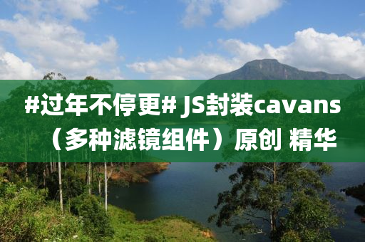 #過(guo)年(nian)不(bu)停更# JS封裝cavans（多(duo)種濾(lv)鏡(jing)組件(jian)）原創 精華(hua)