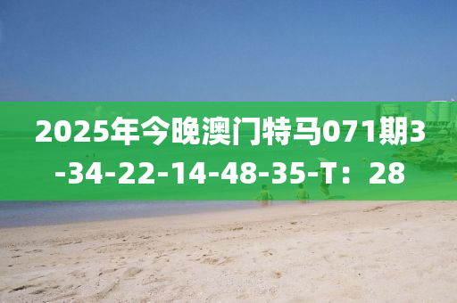 2025年(nian)今(jin)晚(wan)澳(ao)門特馬071期3-34-22-14-48-35-T：28