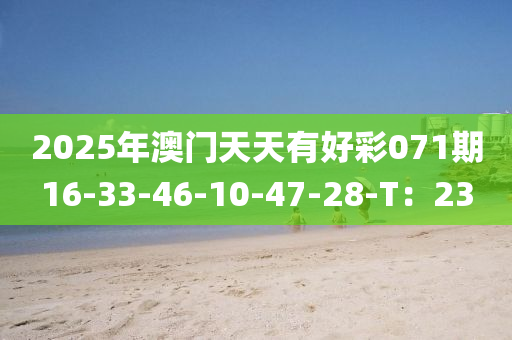 2025年澳門(men)天(tian)天(tian)有好(hao)綵071期(qi)16-33-46-10-47-28-T：23