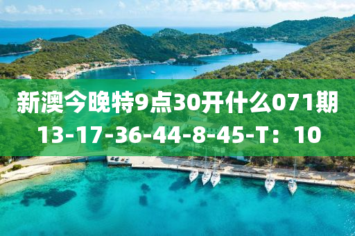 新澳今(jin)晚(wan)特(te)9點(dian)30開(kai)什(shen)麼(me)071期13-17-36-44-8-45-T：10