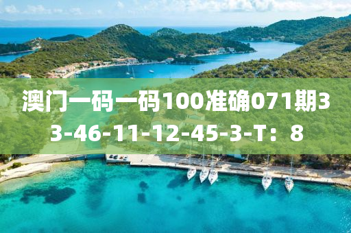 澳(ao)門(men)一(yi)碼一(yi)碼100準(zhun)確(que)071期33-46-11-12-45-3-T：8