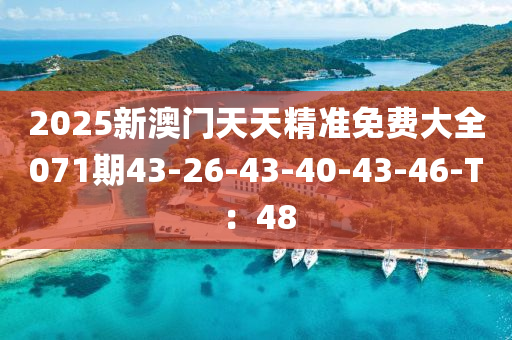 2025新澳(ao)門(men)天天精(jing)準免(mian)費(fei)大全(quan)071期43-26-43-40-43-46-T：48