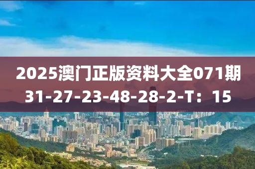 2025澳(ao)門(men)正版資(zi)料大(da)全(quan)071期(qi)31-27-23-48-28-2-T：15