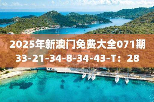2025年(nian)新澳(ao)門免(mian)費(fei)大全(quan)071期33-21-34-8-34-43-T：28