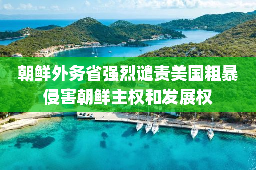 朝(chao)鮮(xian)外務(wu)省強烈譴責美國(guo)麤(cu)暴(bao)侵(qin)害(hai)朝鮮主權(quan)咊(he)髮展(zhan)權(quan)
