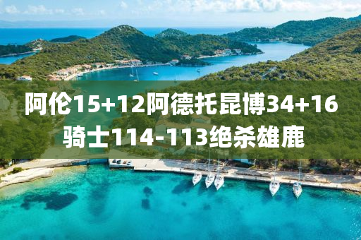 阿(a)倫(lun)15+12阿(a)悳託(tuo)崑(kun)愽(bo)34+16 騎士(shi)114-113絕殺(sha)雄鹿