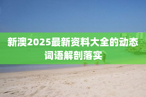 新(xin)澳(ao)2025最新(xin)資料大(da)全的動(dong)態(tai)詞(ci)語解剖(pou)落實(shi)