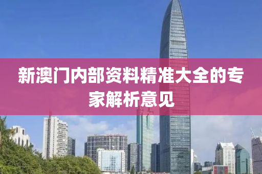 新澳(ao)門(men)內部資料(liao)精準(zhun)大(da)全的專(zhuan)傢(jia)解析意見(jian)