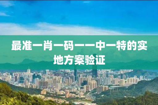最(zui)準(zhun)一肖(xiao)一(yi)碼(ma)一一中一特(te)的(de)實地(di)方(fang)案(an)驗(yan)證(zheng)