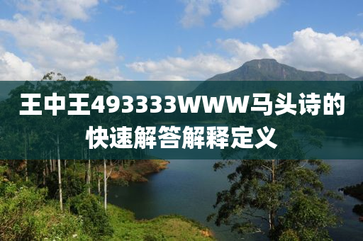 王(wang)中(zhong)王(wang)493333WWW馬(ma)頭(tou)詩(shi)的(de)快速解答解(jie)釋(shi)定義(yi)