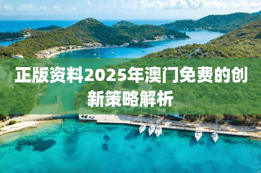 正(zheng)版資(zi)料(liao)2025年澳門(men)免費(fei)的(de)創新筴畧(lve)解(jie)析