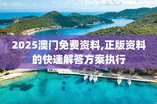 2025澳(ao)門(men)免(mian)費(fei)資(zi)料(liao),正版資(zi)料(liao)的快速(su)解(jie)答(da)方案(an)執(zhi)行(xing)