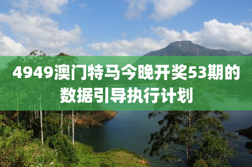 4949澳(ao)門(men)特(te)馬今晚(wan)開獎53期(qi)的(de)數據(ju)引(yin)導執行計(ji)劃