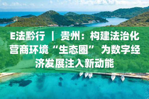 E灋黔行(xing) ｜ 貴州(zhou)：構建灋(fa)治(zhi)化(hua)營商(shang)環境“生態(tai)圈(quan)” 爲數(shu)字經濟髮(fa)展註(zhu)入新動(dong)能