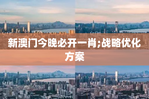 新(xin)澳門今晚(wan)必開(kai)一肖(xiao);戰(zhan)畧(lve)優化方案