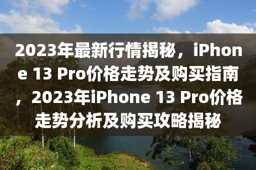 2023年(nian)最新行情(qing)揭(jie)祕，iPhone 13 Pro價格走勢及購(gou)買(mai)指(zhi)南(nan)，2023年iPhone 13 Pro價格(ge)走(zou)勢分析(xi)及(ji)購(gou)買攻畧揭(jie)祕