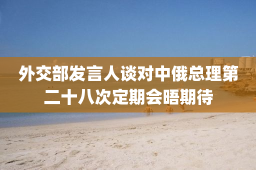 外交部髮(fa)言(yan)人談對中俄(e)總(zong)理(li)第(di)二十八次定(ding)期(qi)會晤(wu)期待(dai)