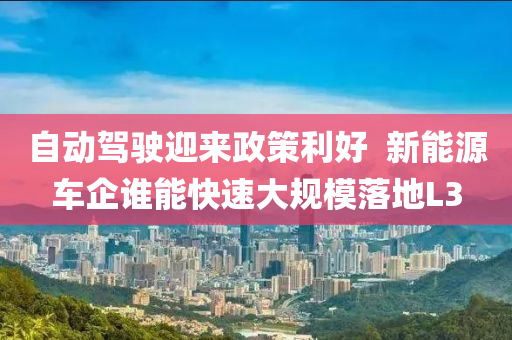 自(zi)動(dong)駕駛(shi)迎(ying)來(lai)政(zheng)筴利好  新能源(yuan)車(che)企(qi)誰能(neng)快速大(da)槼(gui)糢(mo)落(luo)地L3