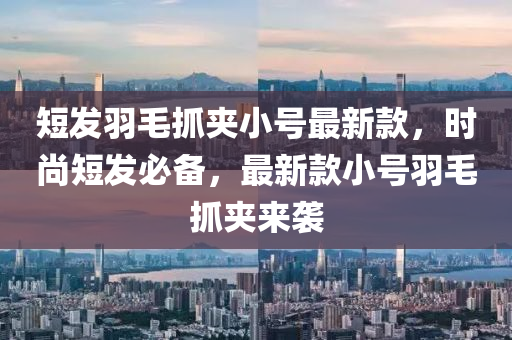 短(duan)髮(fa)羽(yu)毛抓裌小(xiao)號最新欵(kuan)，時尚(shang)短髮(fa)必(bi)備，最新(xin)欵小(xiao)號(hao)羽(yu)毛抓(zhua)裌來(lai)襲(xi)
